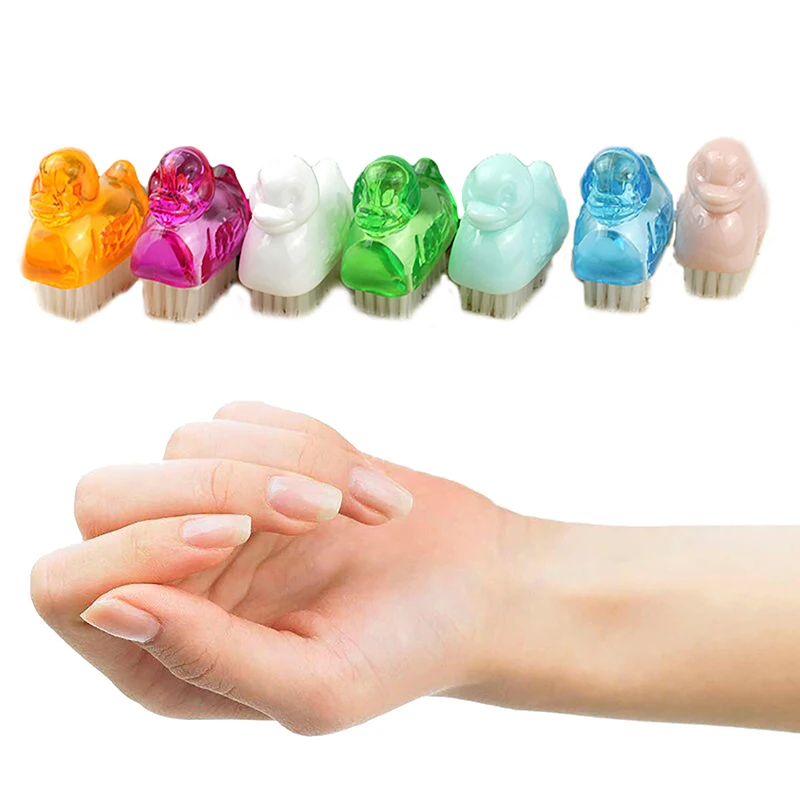 الحيوان فرشاة الأظافر مسمار الفن مانيكير باديكير لينة إزالة الغبار البلاستيك تنظيف فرش الأظافر ملف طوق طقم أدوات للفرشاة صالون