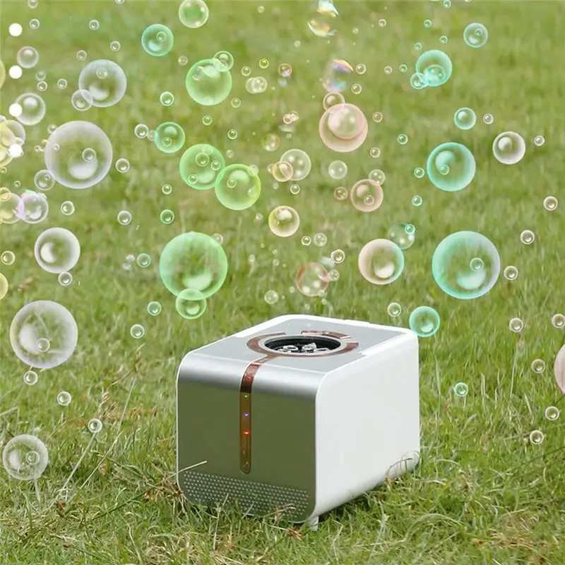 A63T-Bubble Blower, Automatic Bubble Blower With LED Lights,Bubble Maker For Indoor Outdoor Birthday Party