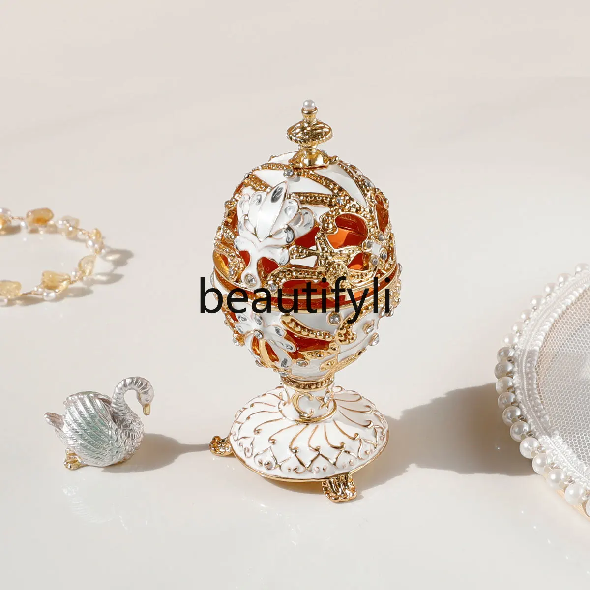 European Gift Jewelry Box Russia, Ornament Crafts, Castles, Easter Eggs