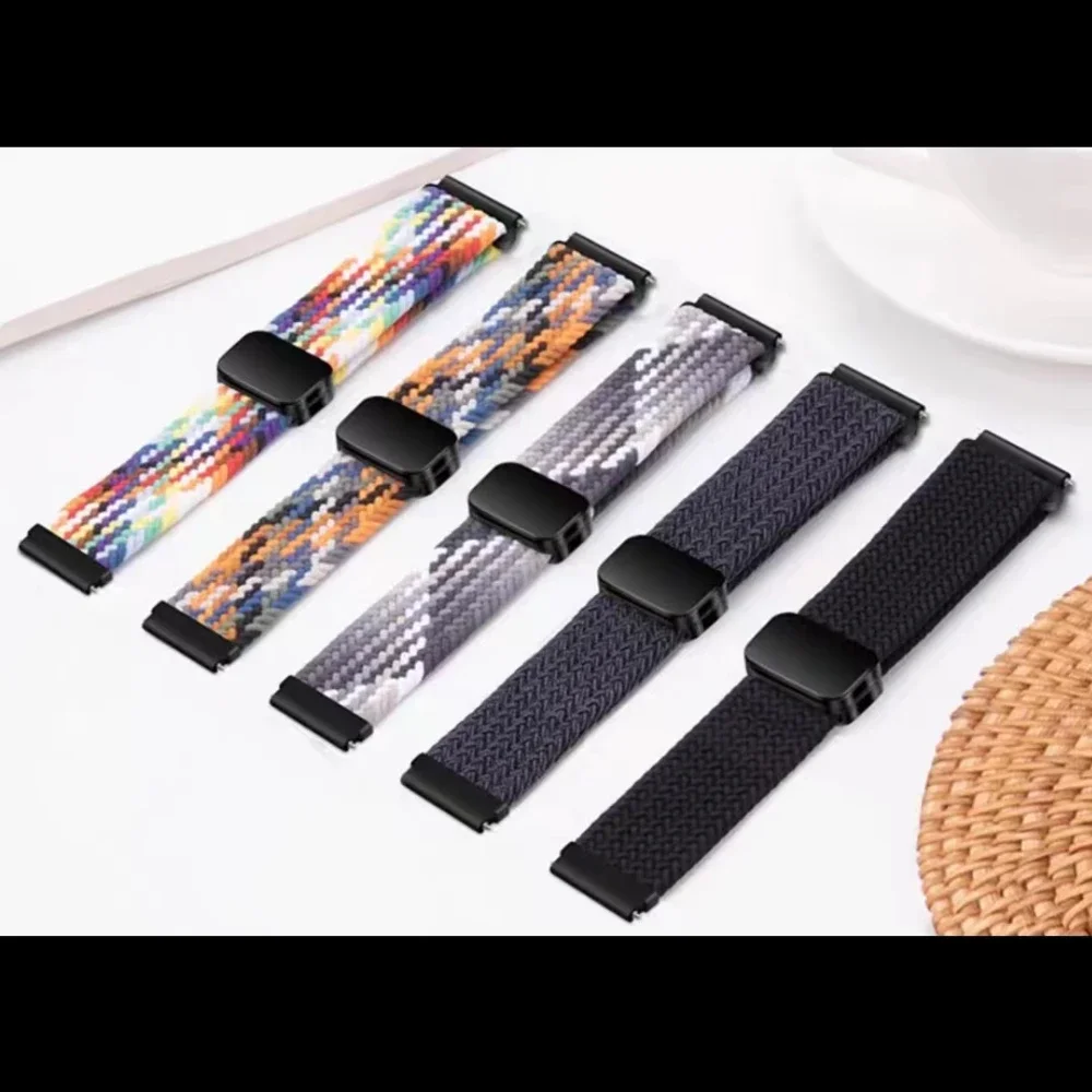 화웨이 워치 4, GT5, 4 프로용 나일론 스트랩, 어메이즈핏 GTR 3/4 통기성 손목 밴드, 삼성 갤럭시 워치 6, 5/4 벨트, 20mm, 22mm, 46mm