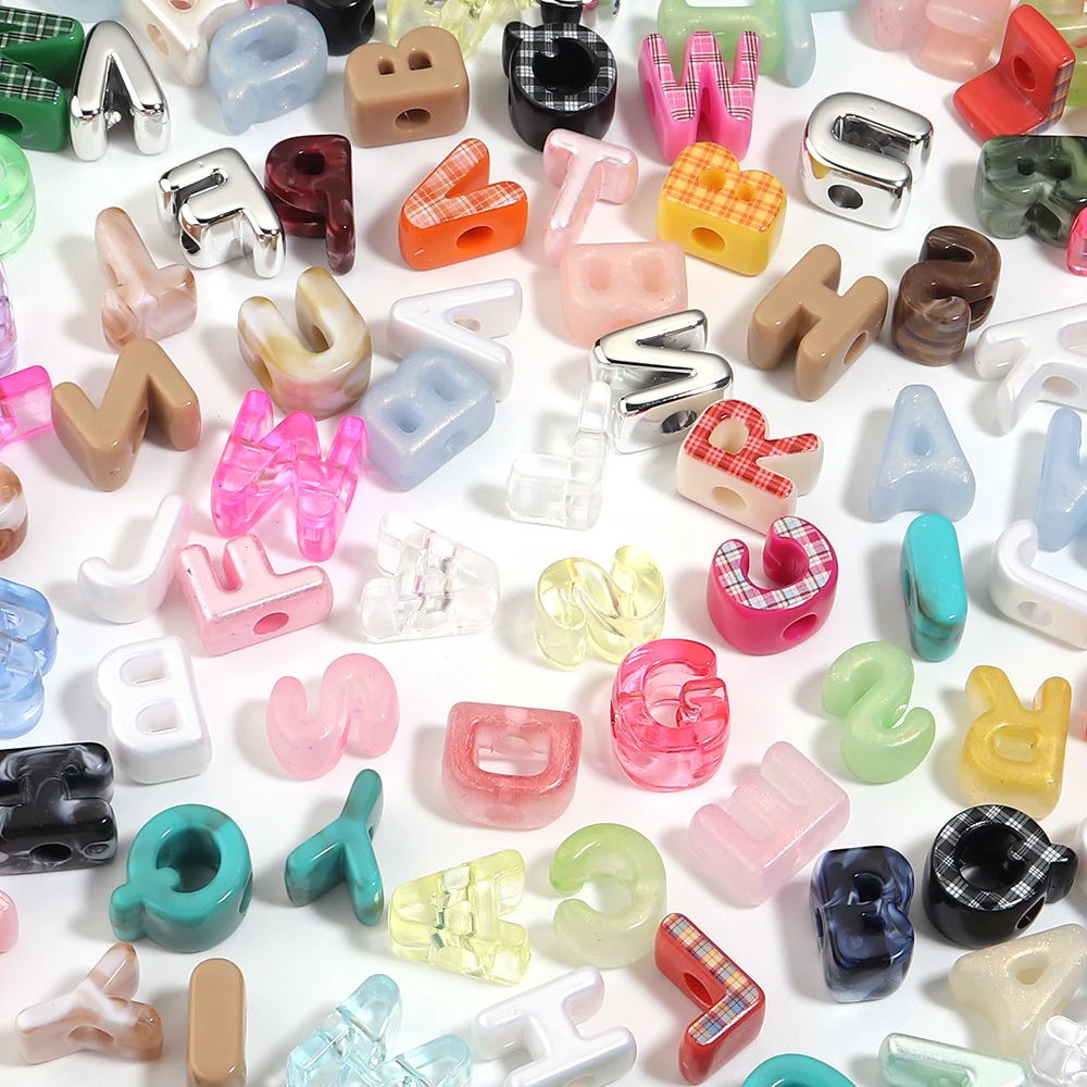 10-20pcs Multistyle Acrylic Alphabet Beads Colorful A-Z English Letters Loose Beads For DIY Handmade Bracelet Keychains Jewelry image 6
