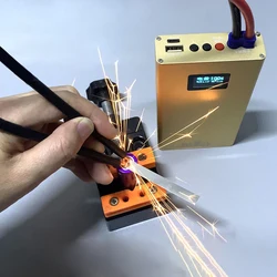 DX10 Mini Spot Welding Machine 10600mAh OLED Screen Adjustable Battery Spot Welder 0.1/0.12mm Nickel For 18650 8awg Spot Pens