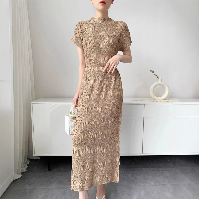 

Sunya.1 Новая жаккардовая юбка для женщин Slim Fit для похудения в стиле Miyake Высококачественный плиссированный топ для женщин Ниша [S-569 # - Б-570 # ]