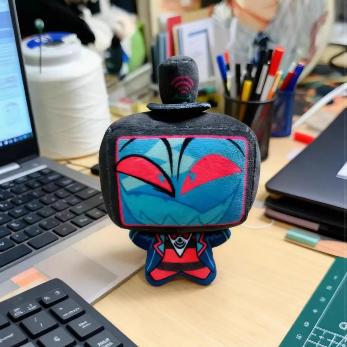 Stuffed Anime 10cm Lucifer Morningstar Plushie Hazbined Vox Plush Toys Doll Decoration Keychain Bakcpack Pendants Gifts view 4