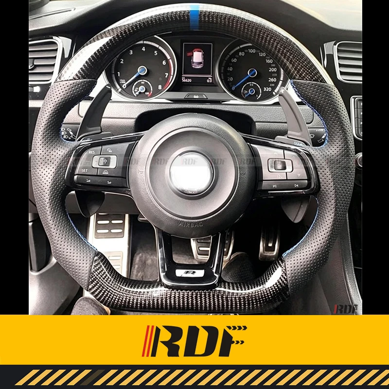 Suitable for VW GOLF 7 R GTI Rline Carbon fiber Steering wheel Sport Style  Accessories Interior Modification