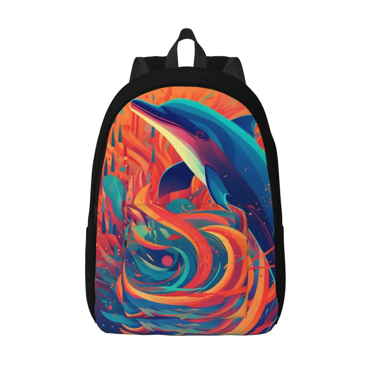 Delphin Leinwand Rucksäcke Abstraktion Illustration atmungsaktive Universal Rucksack Sommer taschen