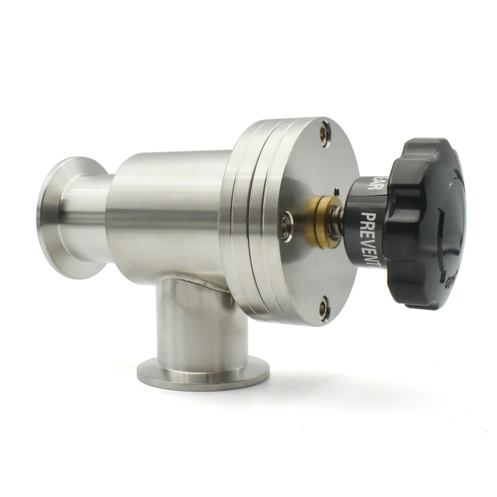 Stainless Steel L-type Manual Vacuum Flapper Valve KF16 KF25KF40 KF50 Vacuum Flapper Valve Gas Safety Valv