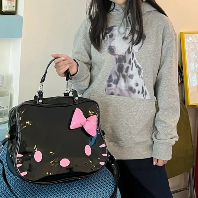 Sanrio Hello Kitty Vintage Purple Handbag Y2K Gothic Style For