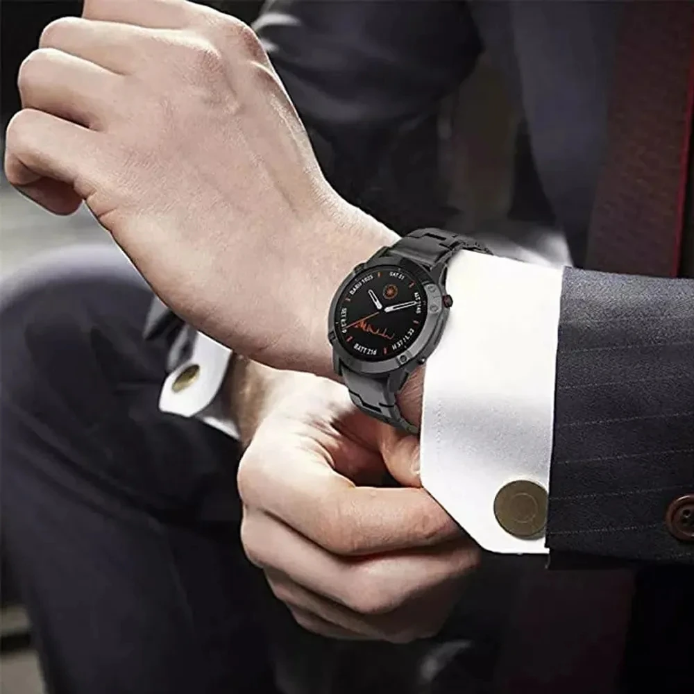 22mm 26mm Quick Release Titanium Alloy Strap For Garmin Fenix7 7X 6X 6Pro 5X 5S 5Plus Wristband Forerunner 935 745 955 Bracelet