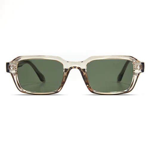 Imagen 2 del producto Kachawoo gafas de sol retro para mujer CP acetato uv400 gafas de sol con montura cuadrada hombres tendencia verano tonos estilo europeo marrón verde