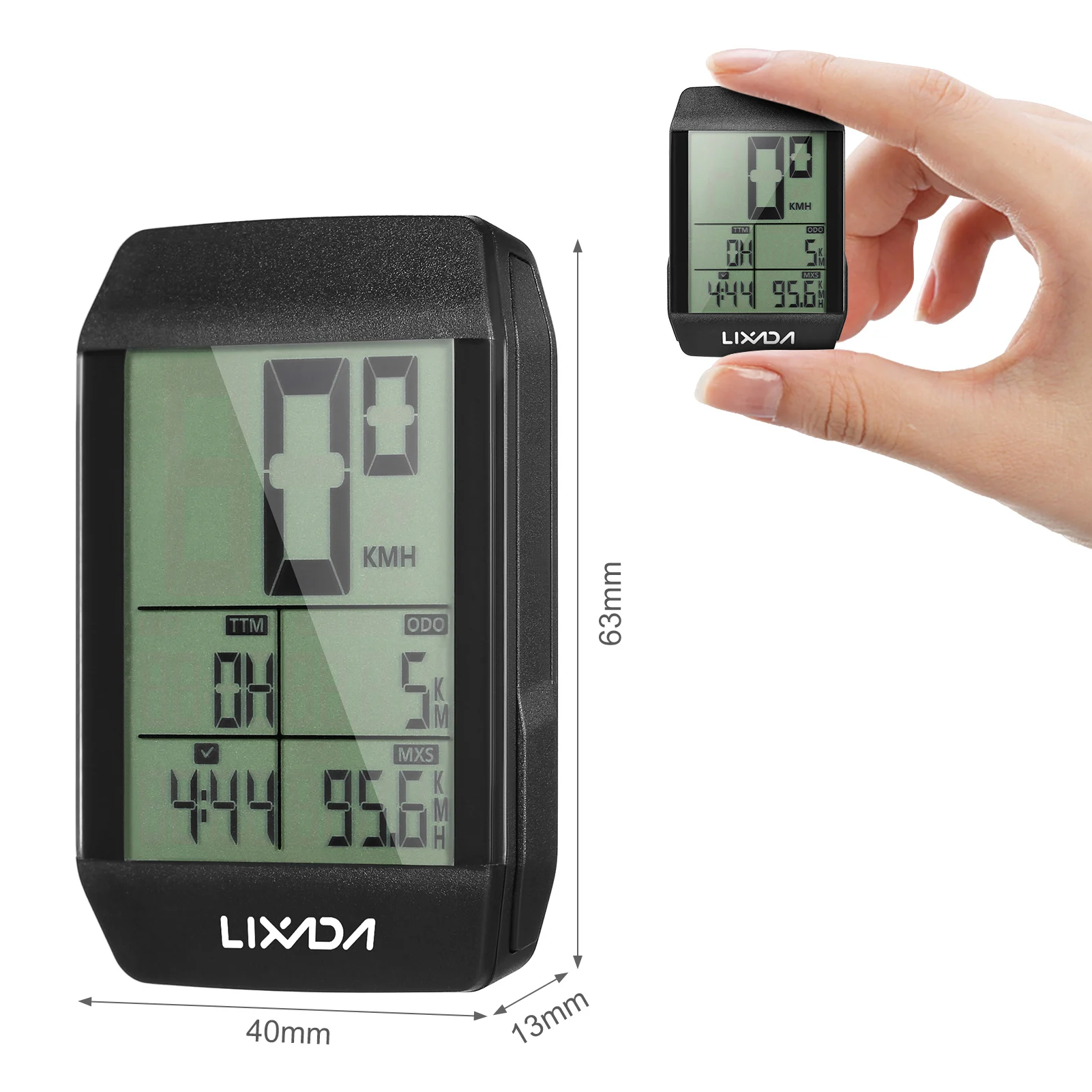 LIXADA Wireless Bike Computer Waterproof Bicycle Speedometer Odometer with LED Backlight Speed Meter Cycling Speedometer