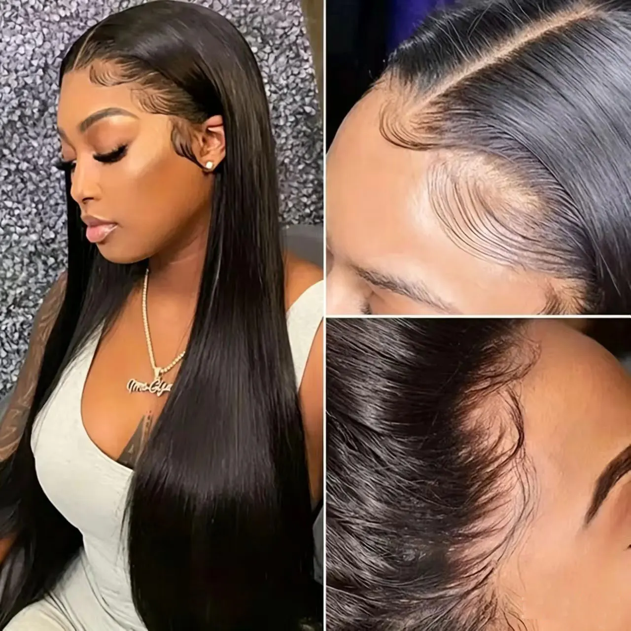 JOVIA Bone Straight black wig 13x4 HD Lace Frontal Brazilian Wig synthetic and blend lace wigs For Women cosplay hair extensions