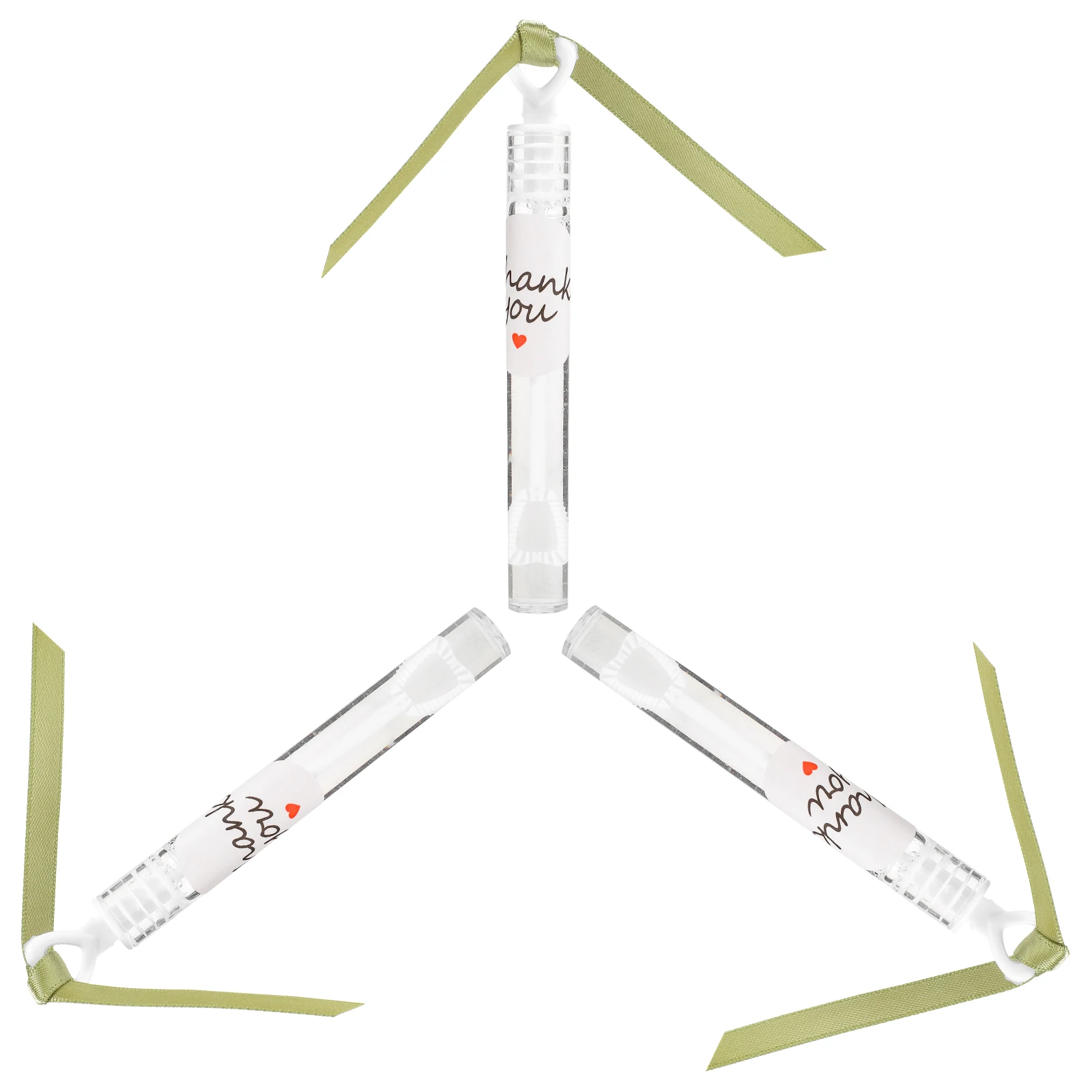 

3pcs Heart Shaped Bubble Bottle Wedding Mini Wands Lightweight Party Favor for Celebration