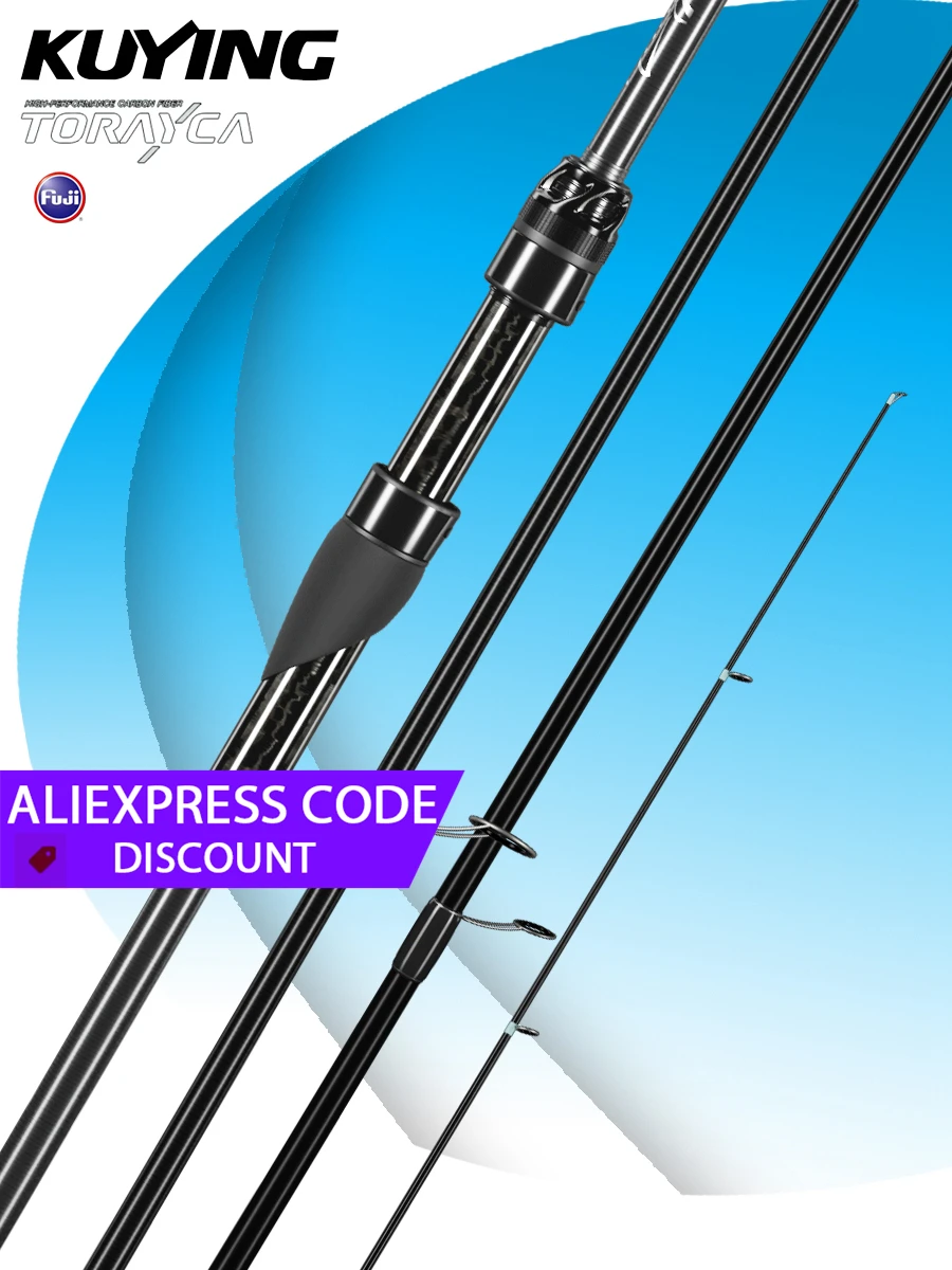 KUYING HANGETSU Light Rock Fishing Rod Bottom Fish 8'0 247cm 8'3" 254cm Spinning FUJI A Ring SIC Carbon Lure M MH Solid Tip Fast