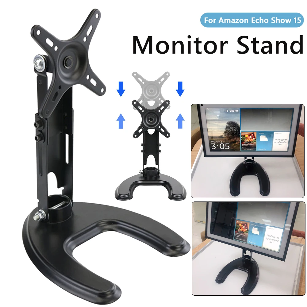 Portable Monitor Stand Universal Rotating Desktop Monitor Display Base for Amazon Echo Show 15 Tablet Monitor Stand Holder