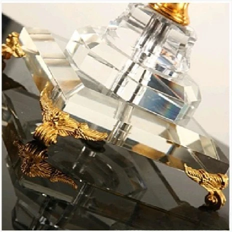 غرفة نوم أريكة غرفة المعيشة الأوروبية الفاخرة، فندق هندسي كبير، مصباح مكتب كريستال