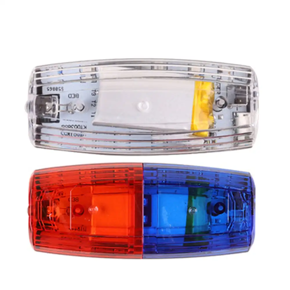 Outdoor Red & Blue LED Shoulder Running Cycling Warning Light Police Shoulder Clip Light Usb Charging Safety Alarm Flash Lamp