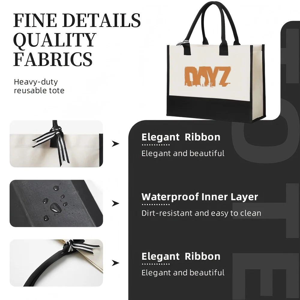 DayZ 2026 وصول جديد موضة عملية واسعة قابلة لإعادة الاستخدام حمل حقيبة نمط طباعة 2 لهجة الثقيلة حقيبة كتف كبيرة لجميع Da