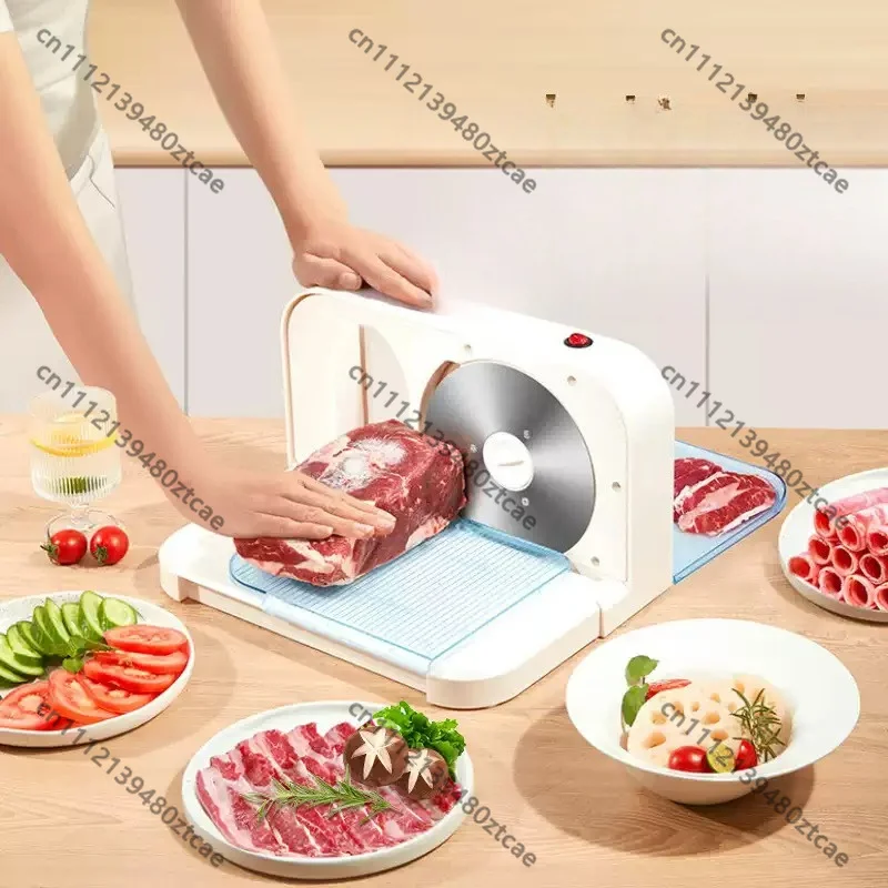 Household Small Electric Frozen Meat Slicer For Mutton Roll And Beef‑fat Slicing Kitchen Food‑processing Accessory