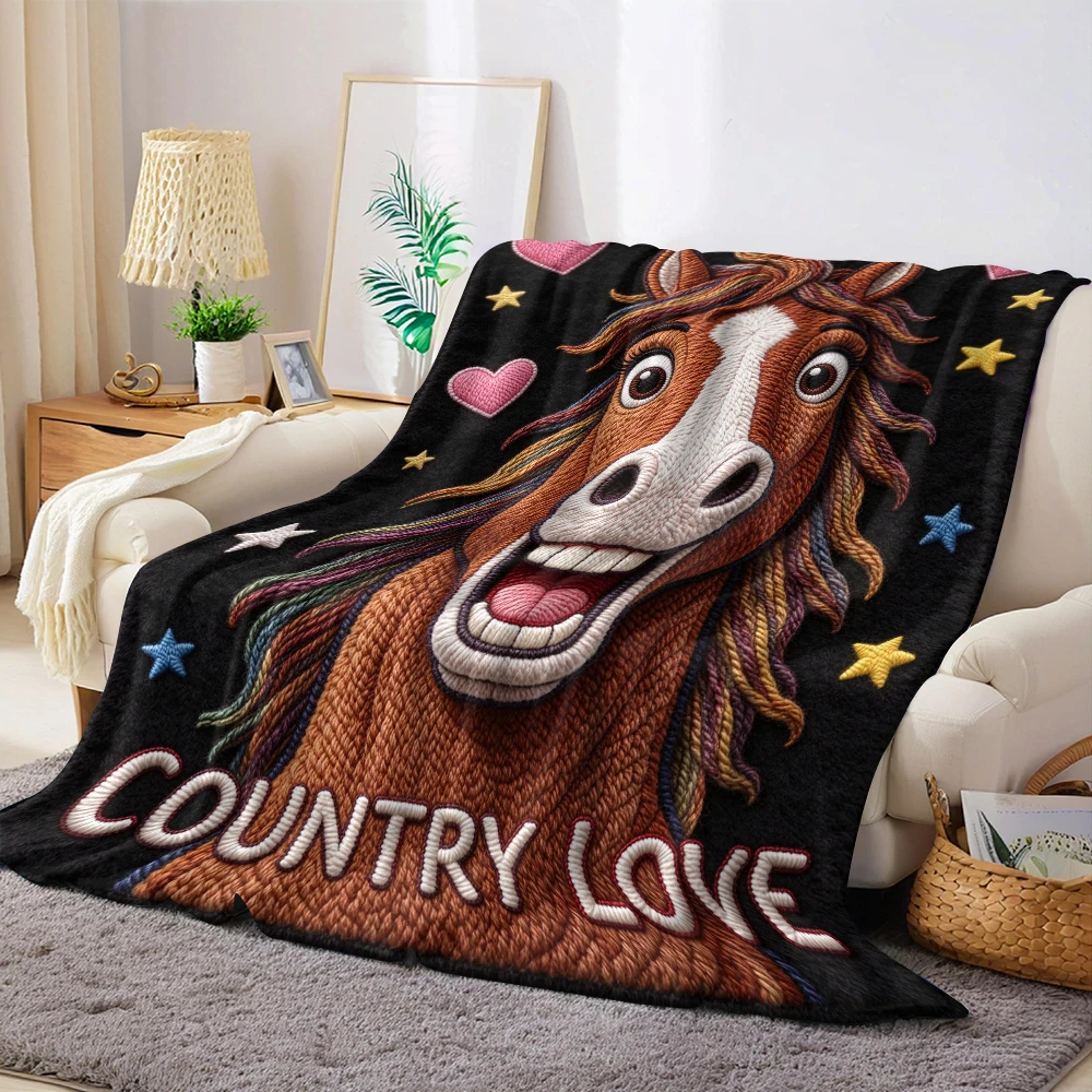 Stitch Beige Goat Flannel Blanket Soft Cozy Throw Blanket for Bed Sofa Couch Fuzzy Plush Bed Cover