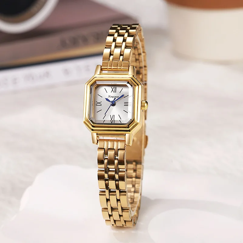 Jam Tangan Kuarsa Wanita Dial Kecil Modis Jam Tangan Tali Baja Tahan Karat Wanita Jam Pelajar Hadiah Relojes Para Mujer Dropshipping