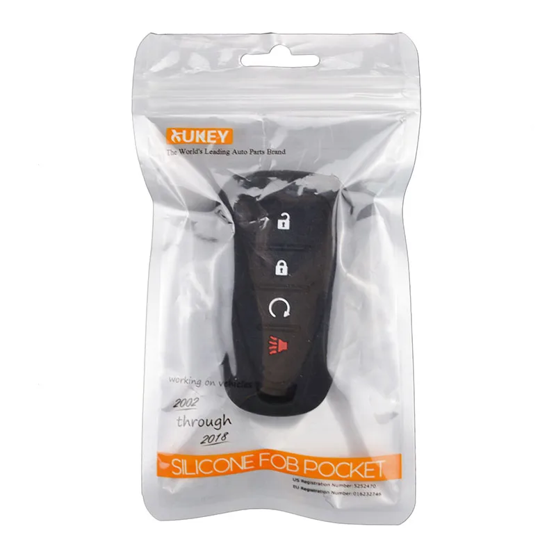 Silicone Car Key Case For Chevrolet Camaro Cruze Malibu Sonic Impala Volt 2016-2018 Cover Keyless Remote Fob 4 Button Protector