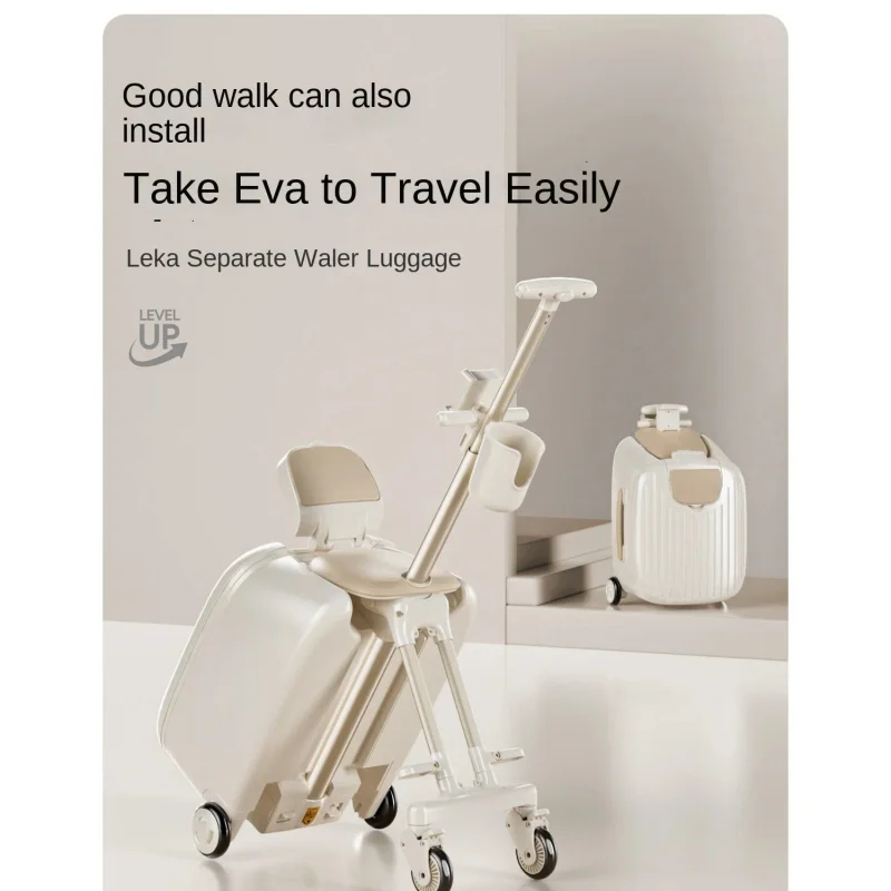 Nuevo 2025: Maleta de viaje 2 en 1 con silla de paseo desmontable de 20 pulgadas para niños