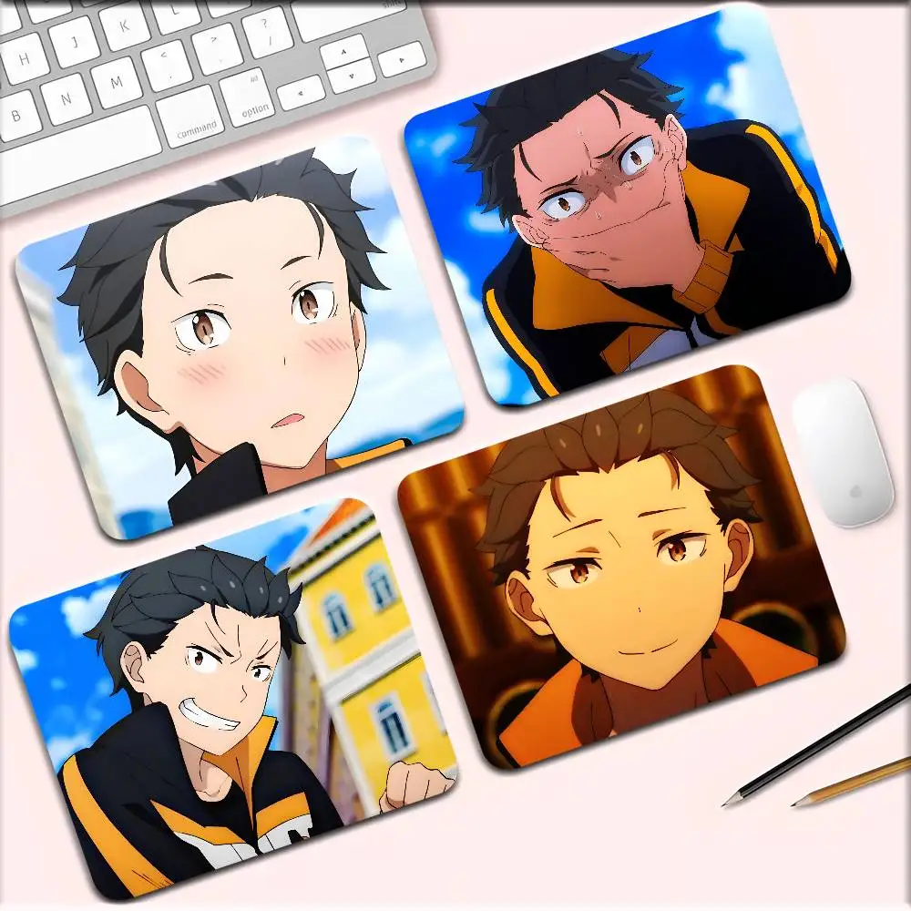 1pc Anime Cartoon Subaru Natsuki Small Mousepad Keyboard Pad Laptop Cushion Non-slip Deskpad