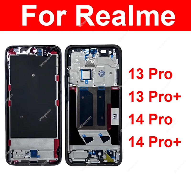 

Middle Housing For Realme 13 Pro Plus 14 Pro Plus 13Pro 14Pro 14X 5G Middle Housing Frame Front LCD Frame Cover Repair Parts