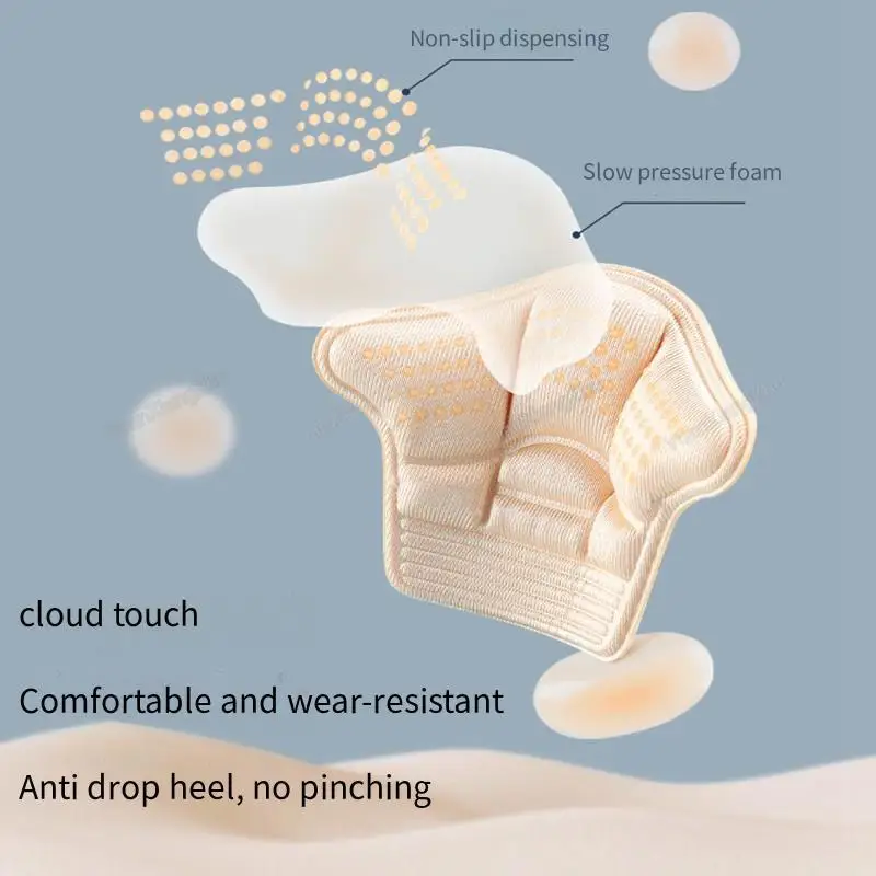 1Pair Heel Protectors Stickers Comfort Leather Shoes Pads Sneakers Insoles Foot Pain Relievers Adjust Size Cushion Care Inserts