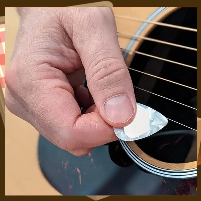 

Transparent Anti-Slip 16Pcs Guitar Pick Accessories Silicone Adhesive Grip Stickers Paddle Enhancers Guitar Pick Grip Stickers-A