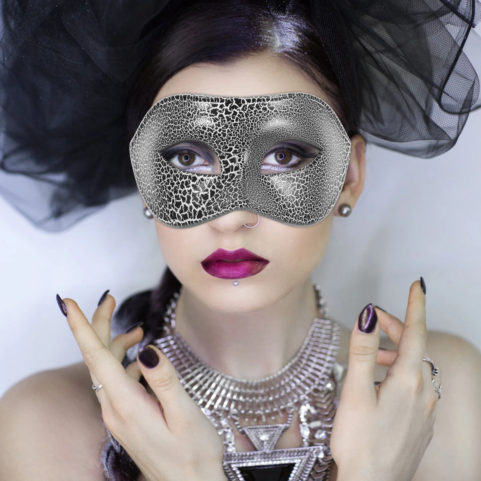

Horror Mask Costume for Men Halloween Half Face Carnival Masquerade Cosplay Masks Adults