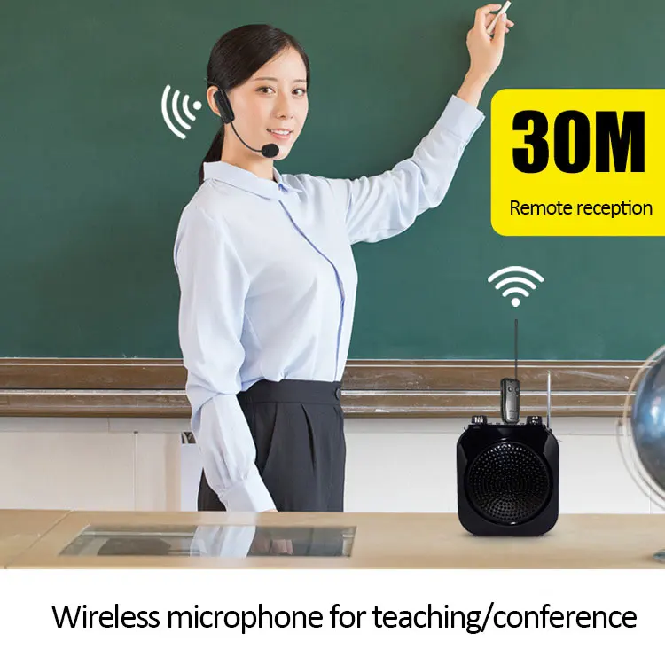 Trasmettitore set microfono lavalier wireless montato sulla testa 2.4G con ricevitore per amplificatore altoparlante vocale guida turistica didattica