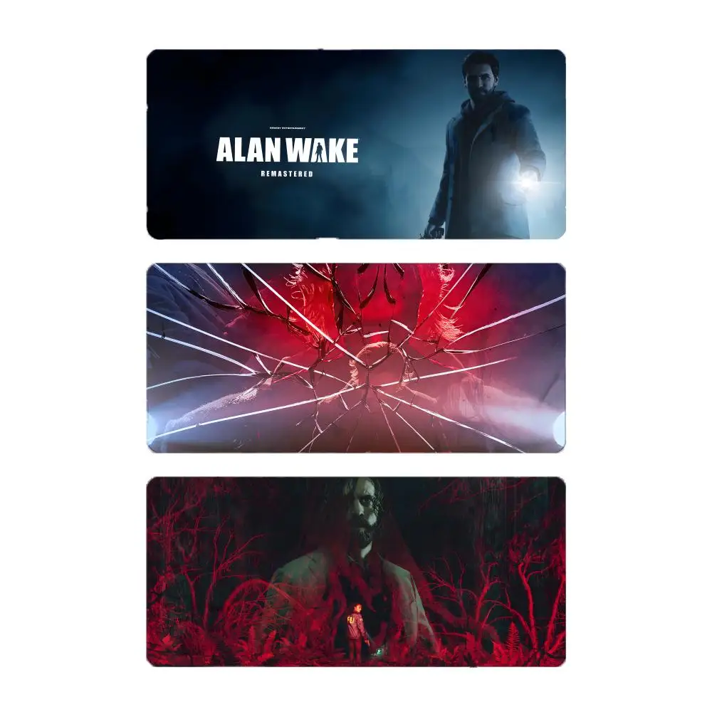 Dark Mysterious Game A-Alan Wake Mouse Pad Mousepad Large Gaming LockEdge Thickened PC Table Desk Mat