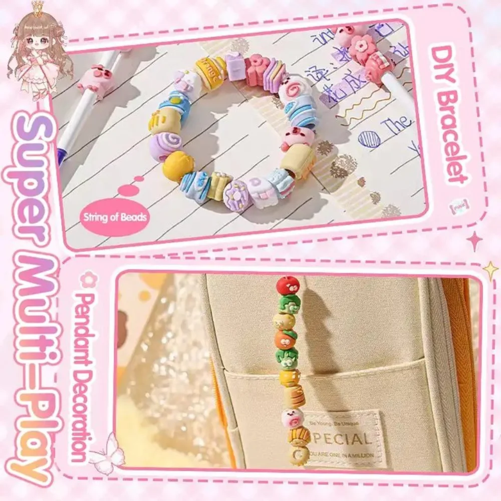 

2PCS Cute Quick-drying Beaded Gel Pen Good Looking Soft Grip Press Gel Pen Writing Black Ink 0.5mm Pen Stationery