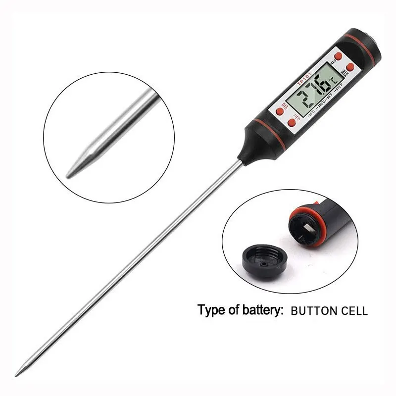 TP101 Thermometer Digital Probe Thermometer Kitchen Water Temperature Oil Thermometer Barbecue Baking Temperature Measurement