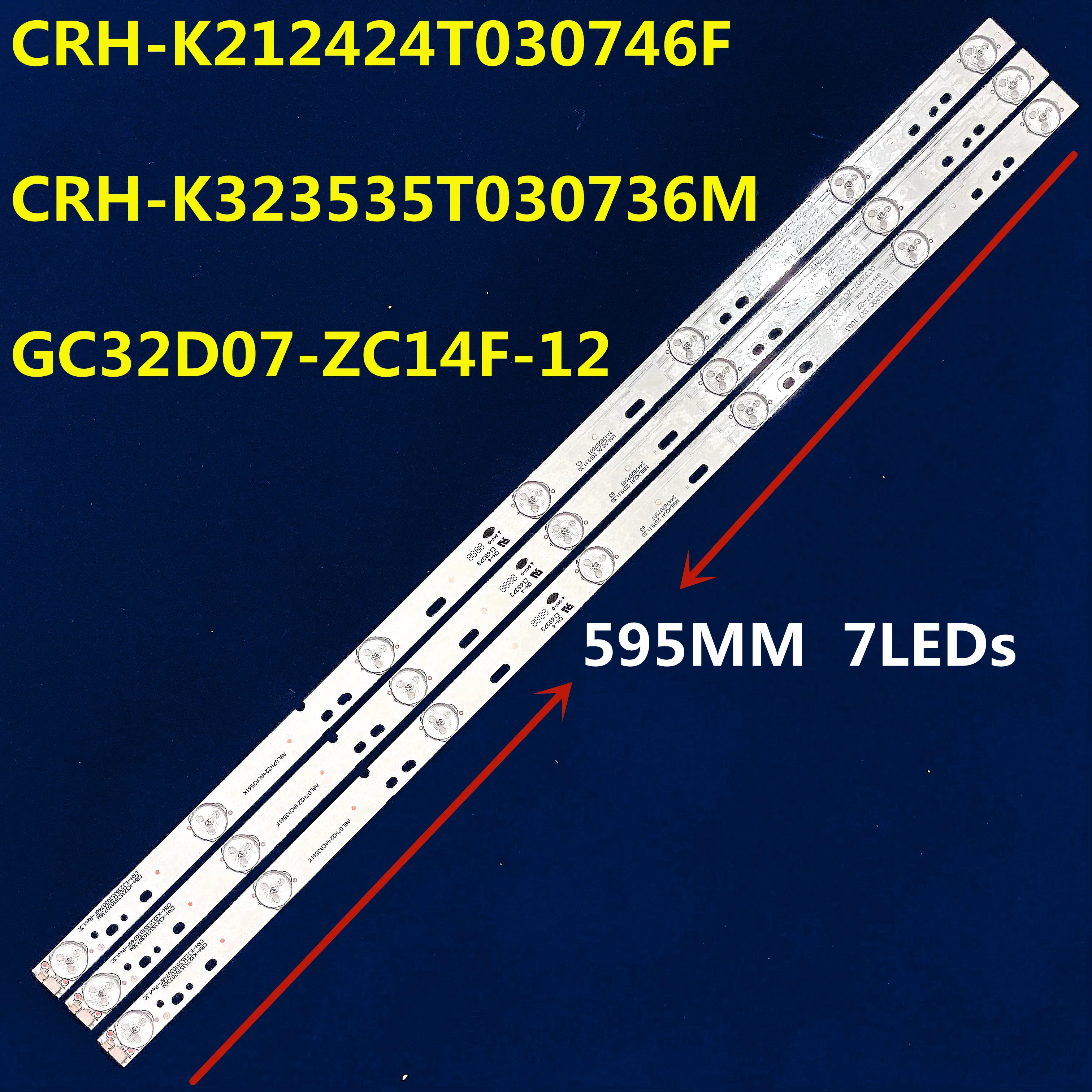 30PCS LED Backlight Strip For CN32TU720 CRH-K323535T030746F-REV For 32E220E 32L21 32S230 32S560 LED32C370 LED32538E LED32538M