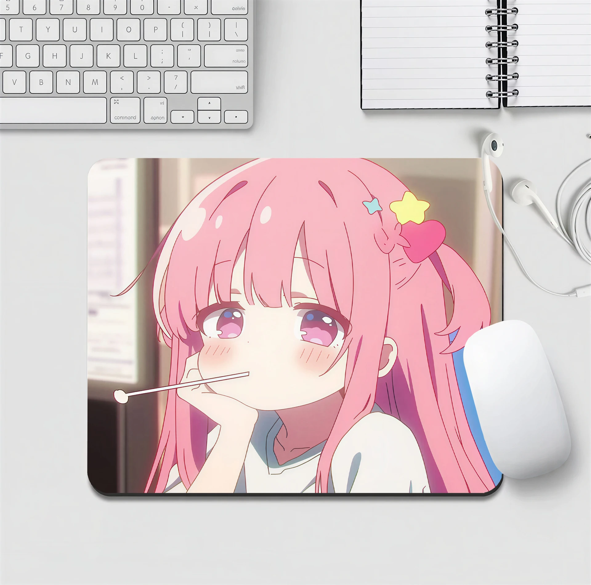 Original cartoon desk mat | Cute rubber mouse pad, suitable for dormitory tables, oversized adorable anime office decor