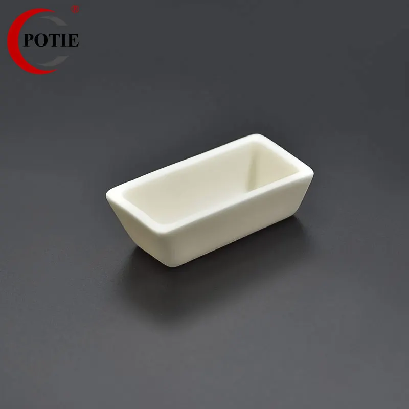 Chemical Laboratory Equipment Tube Furnace trapez Corundum Crucible Lab Porcelain Combustion Boat With No Lid Melting Crucible