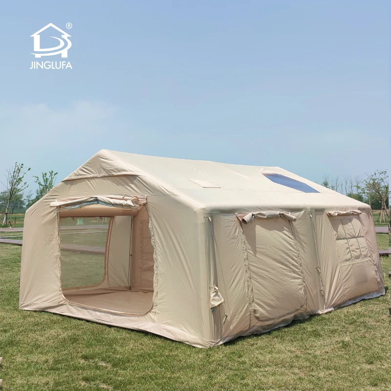 Двухслойная палатка для лесного/полого кемпинга |   JINGLUFA 13,86 ㎡   Укрытие с шторами для конфиденциальности и органайзером для снаряжения