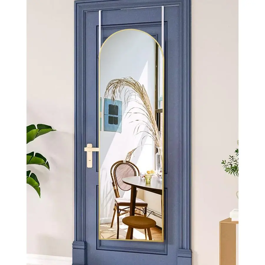 

Full Length Mirror 14 x 48 Arched Hanging Leaning Mirror, Home Decor, Gold