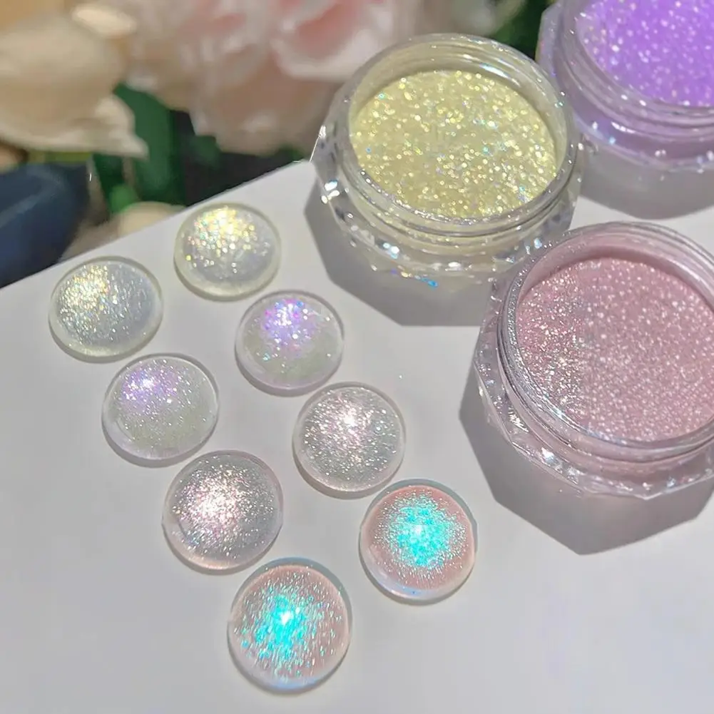 Poudre à ongles à paillettes pour chat, eau légère violette, fournitures magnétiques pour manucure, bricolage, poussière pour Nail Art, Pigment pour ongles Y3J5