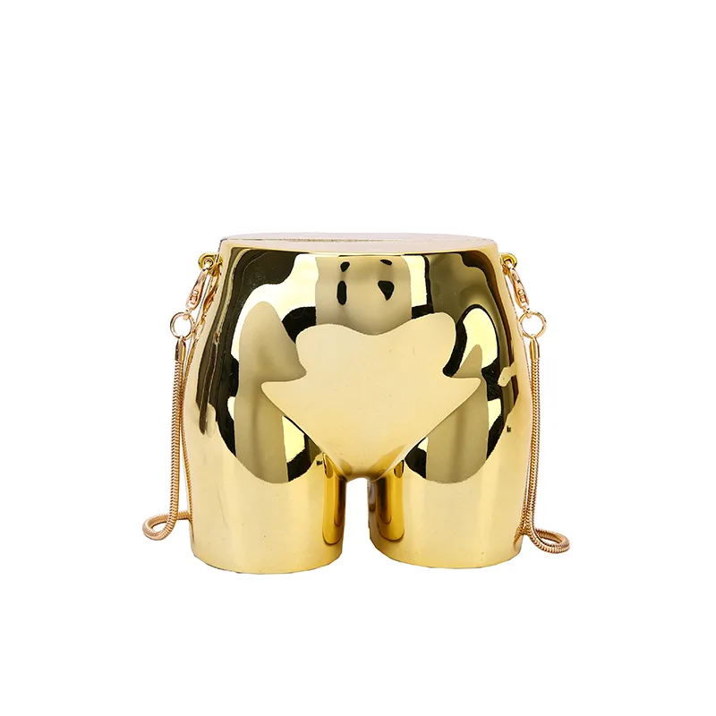 

Funny Butt Shape Mini Chain Crossbody Bag Acrylic Stylish Evening Clutch Novelty Sling Bag