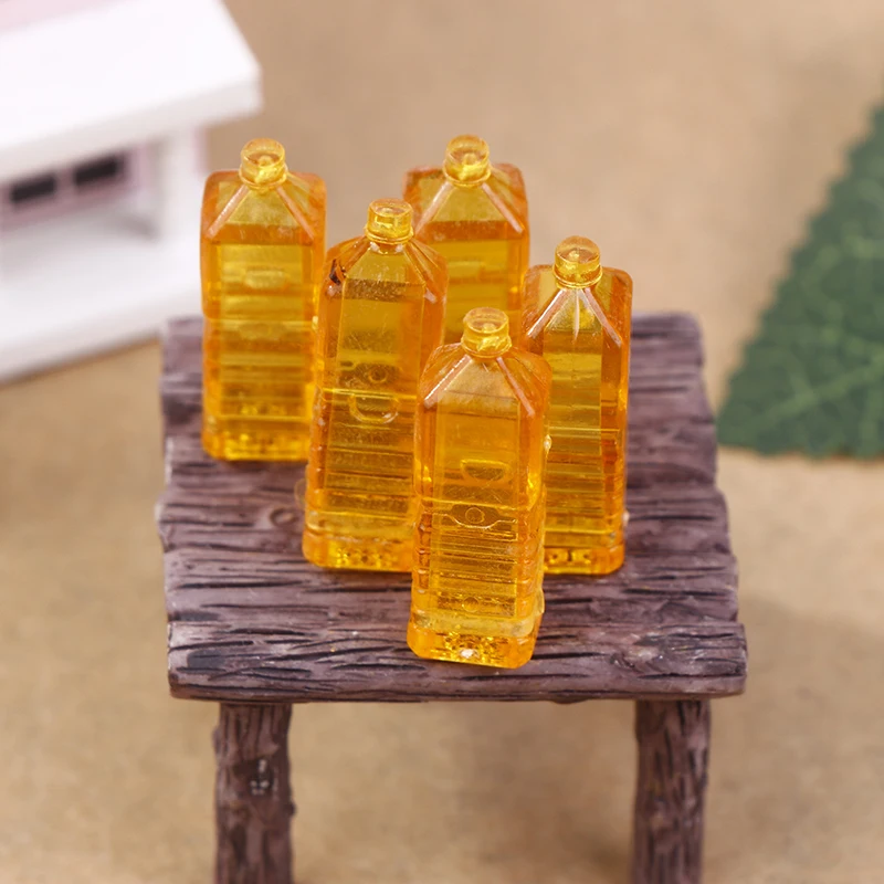 5Pcs Dollhouse Miniature Mineral Water Bottle Drink Bottle Doll Kitchen Accessories Mini Accessories Props Decorative Toys