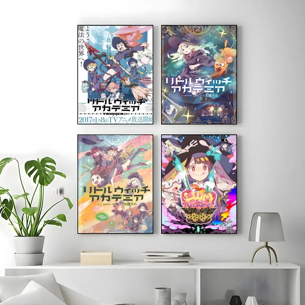Anime L-Little Witch Academia Poster Self-adhesive Art Waterproof Paper Sticker Coffee House Bar Room Wall Decor