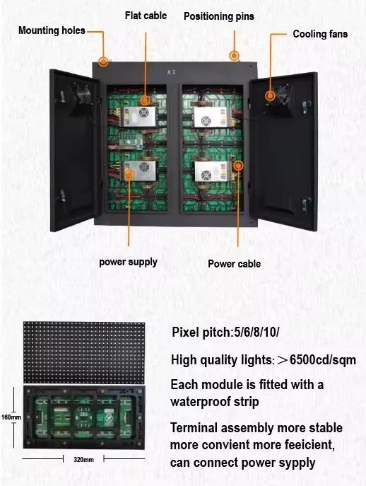 شاشة إعلانات Led خارجية P6 P8 P10 لوحة إعلانات عالية التحديث شاشة ملونة كاملة أفضل سعر لوحة تسجيل لافتات رقمية خارجية