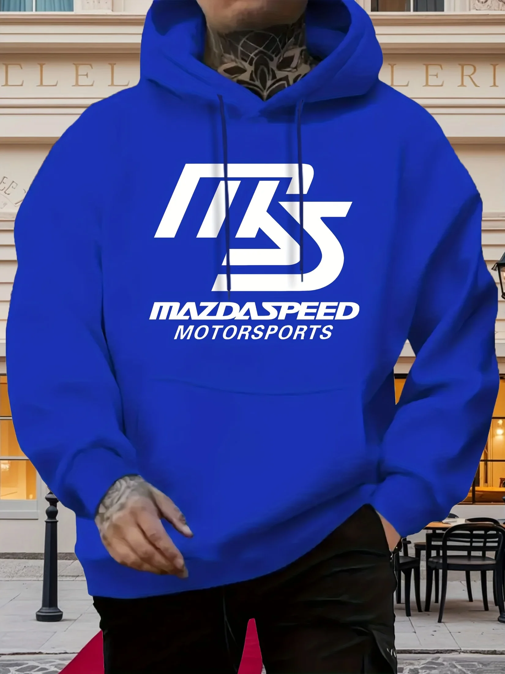 Мужская флисовая толстовка с рисунком MAZDA Speed Sports — уютная повседневная одежда на осень/зиму, осенняя повседневная одежда |   Толстовка с карманом-кенгуру