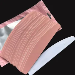 1set(20 pcs) removalble pads durable nail file  replacement pink  sandpaper pads halfmoon shape nail file