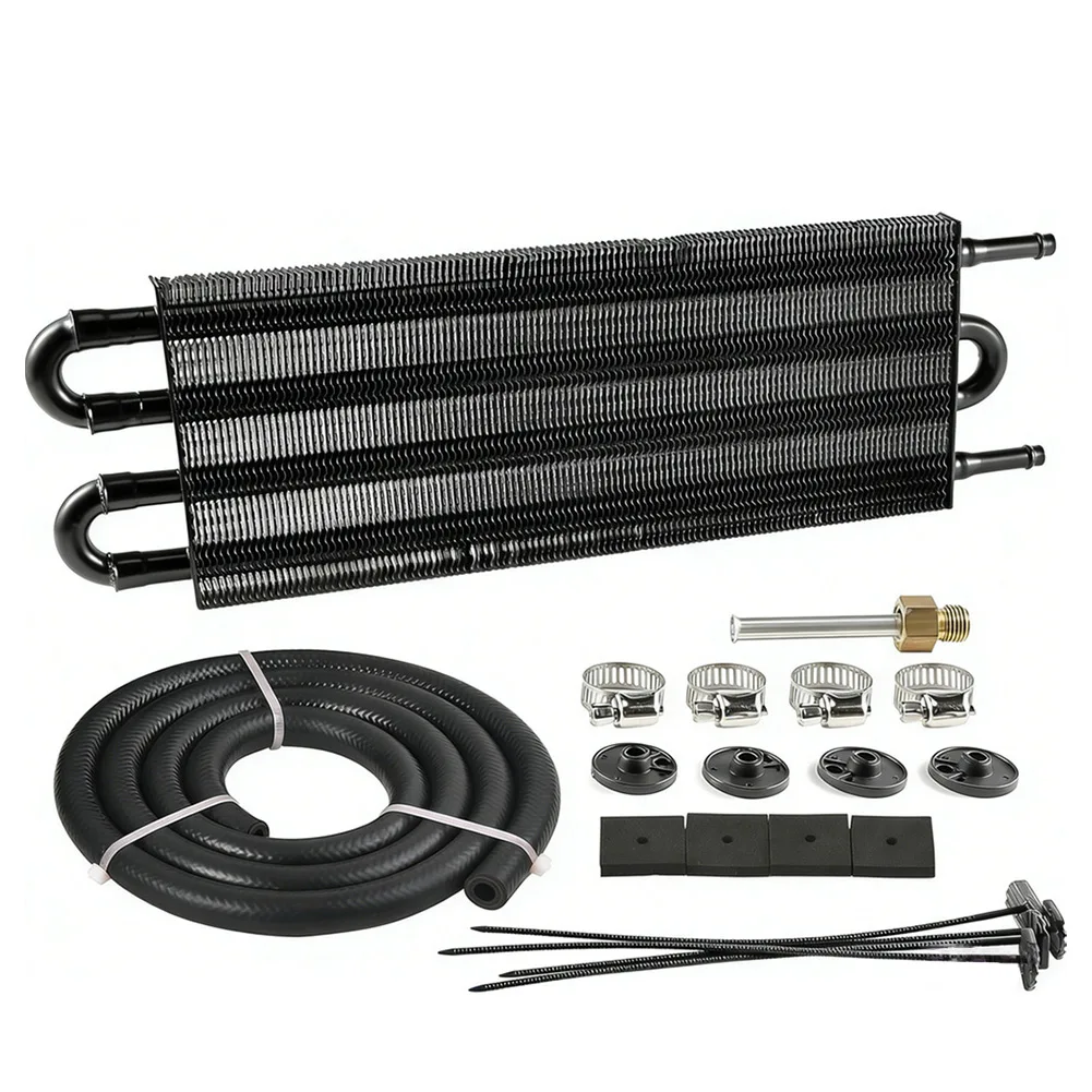 

516inch Transmission Oil Cooler with High Performance Hose and 4channel Finned Tube Kit for Various Vehicle Models