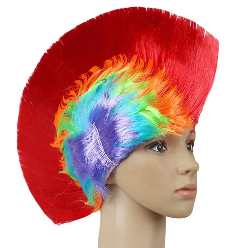 Peluca de carnaval de Mardi Gras, accesorios divertidos para sombrero de pelo para fiesta de cumpleaños, tocado de baile para fanáticos del payaso,